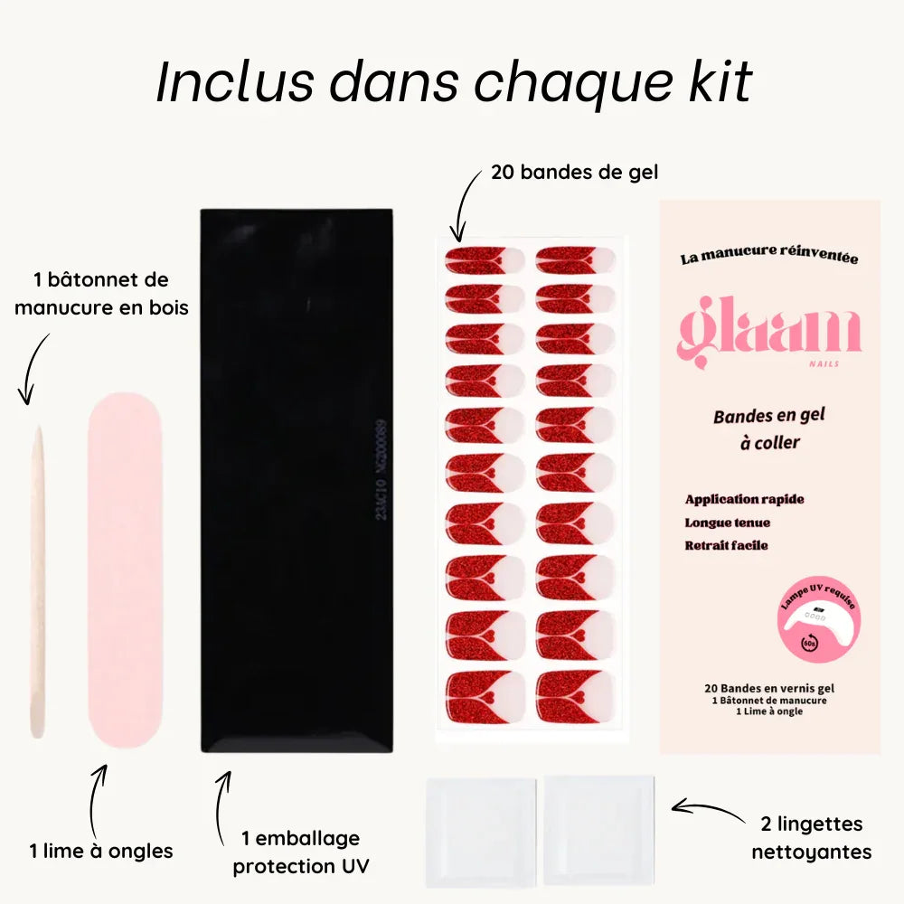 Autocollant ongle coeur
