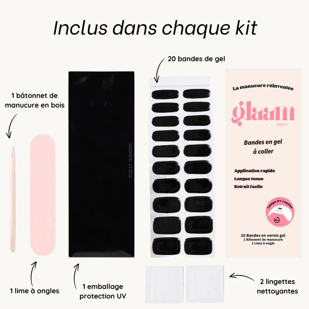 stickers ongles noir