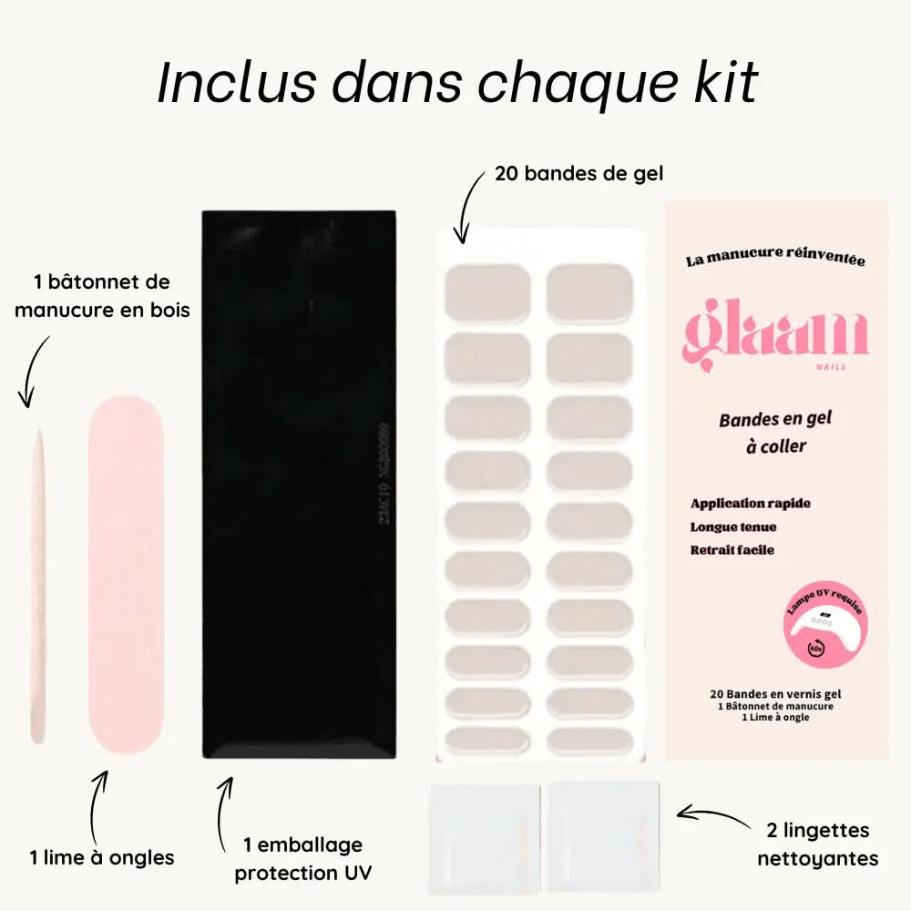 stickers ongles en gel beige