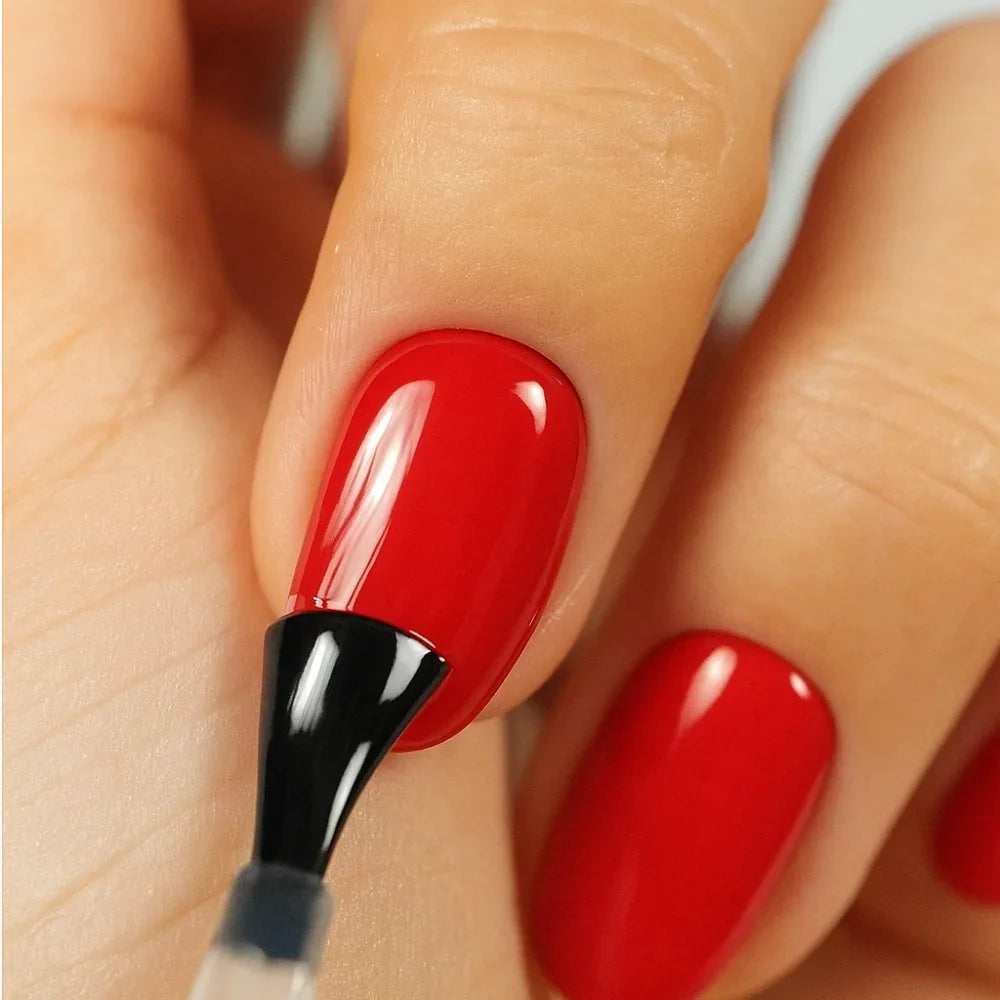 Bandes de gel UV du modèle Duo Soin & Brillance à poser chez soi – Glaam Nails
