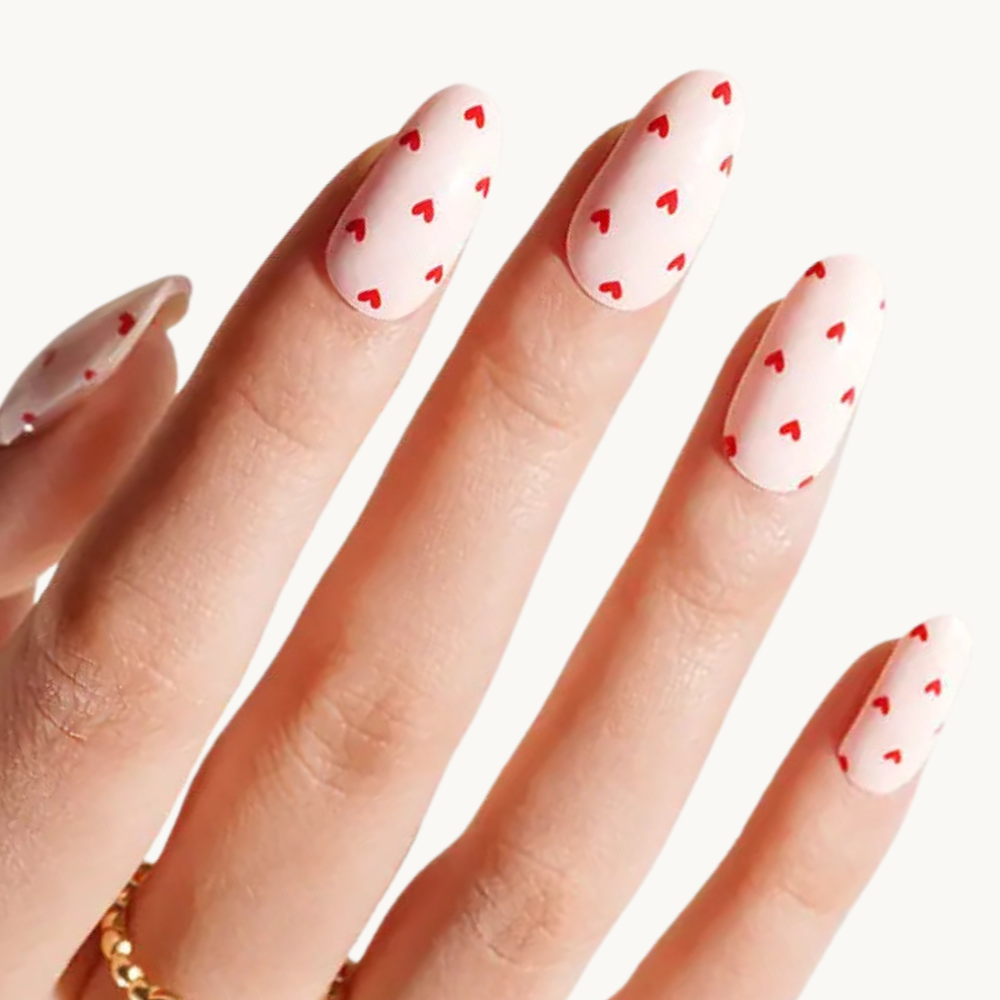 autocollant gel uv coeur