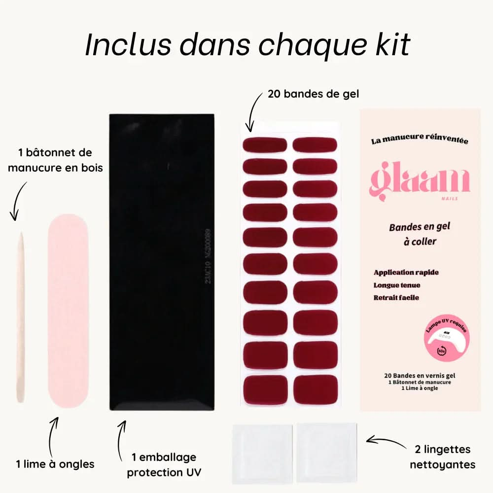 stickers en gel rouge foncé