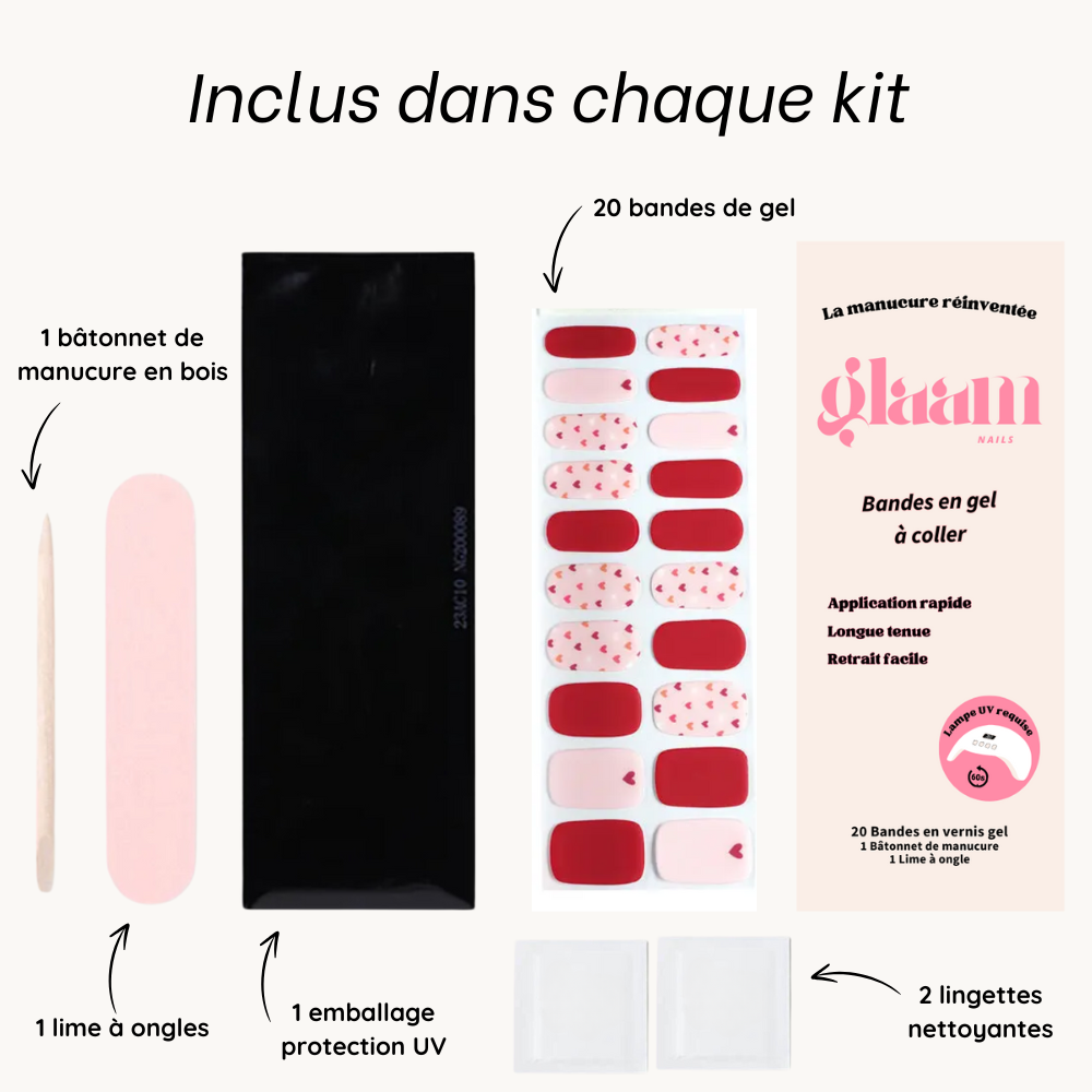 bande gel uv coeur