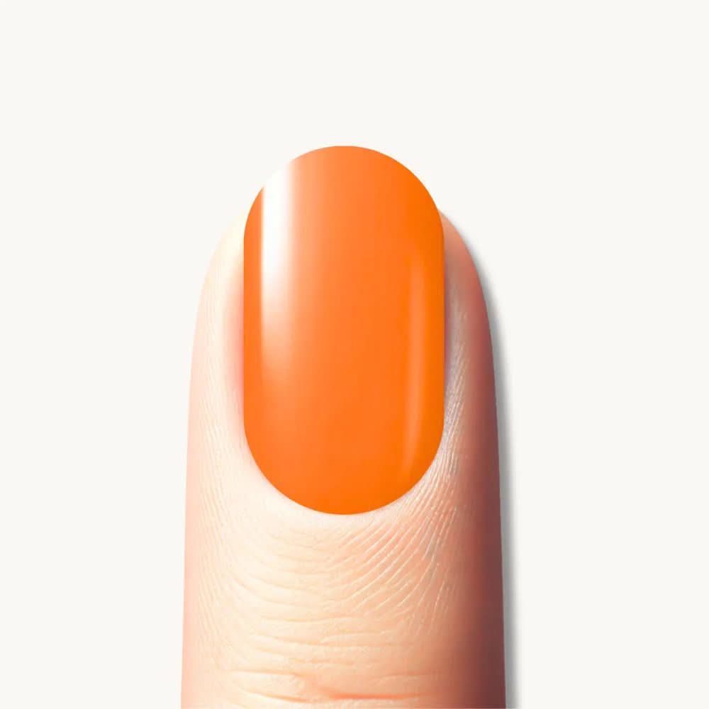 autocollant ongle gel uv orange fluo