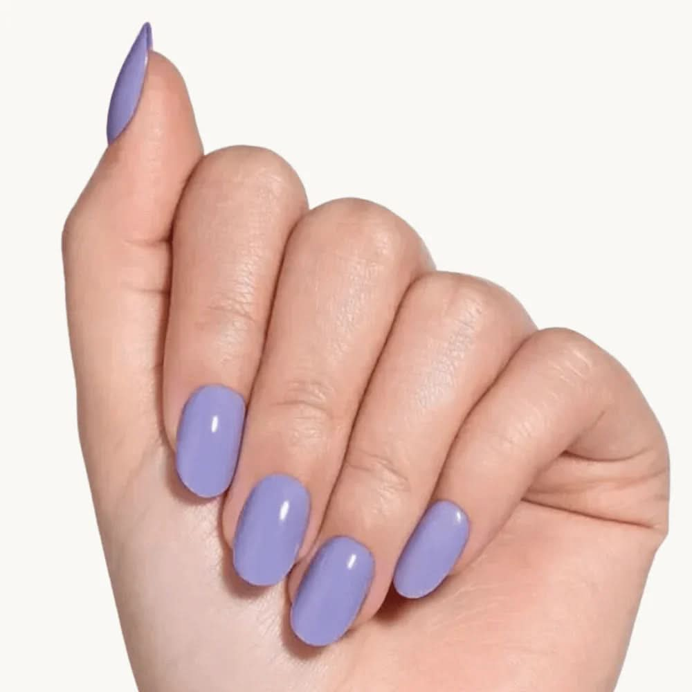 autocollant ongles gel violet bleuté