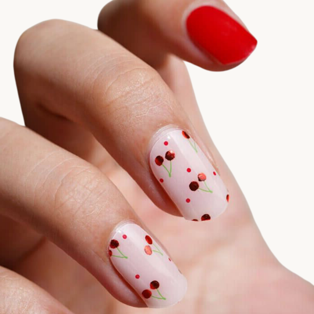 ongle gel cerise