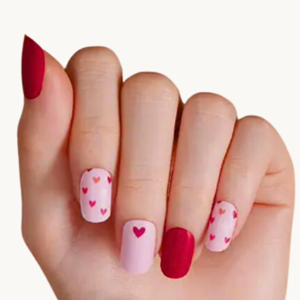 Autocollant ongle gel coeur
