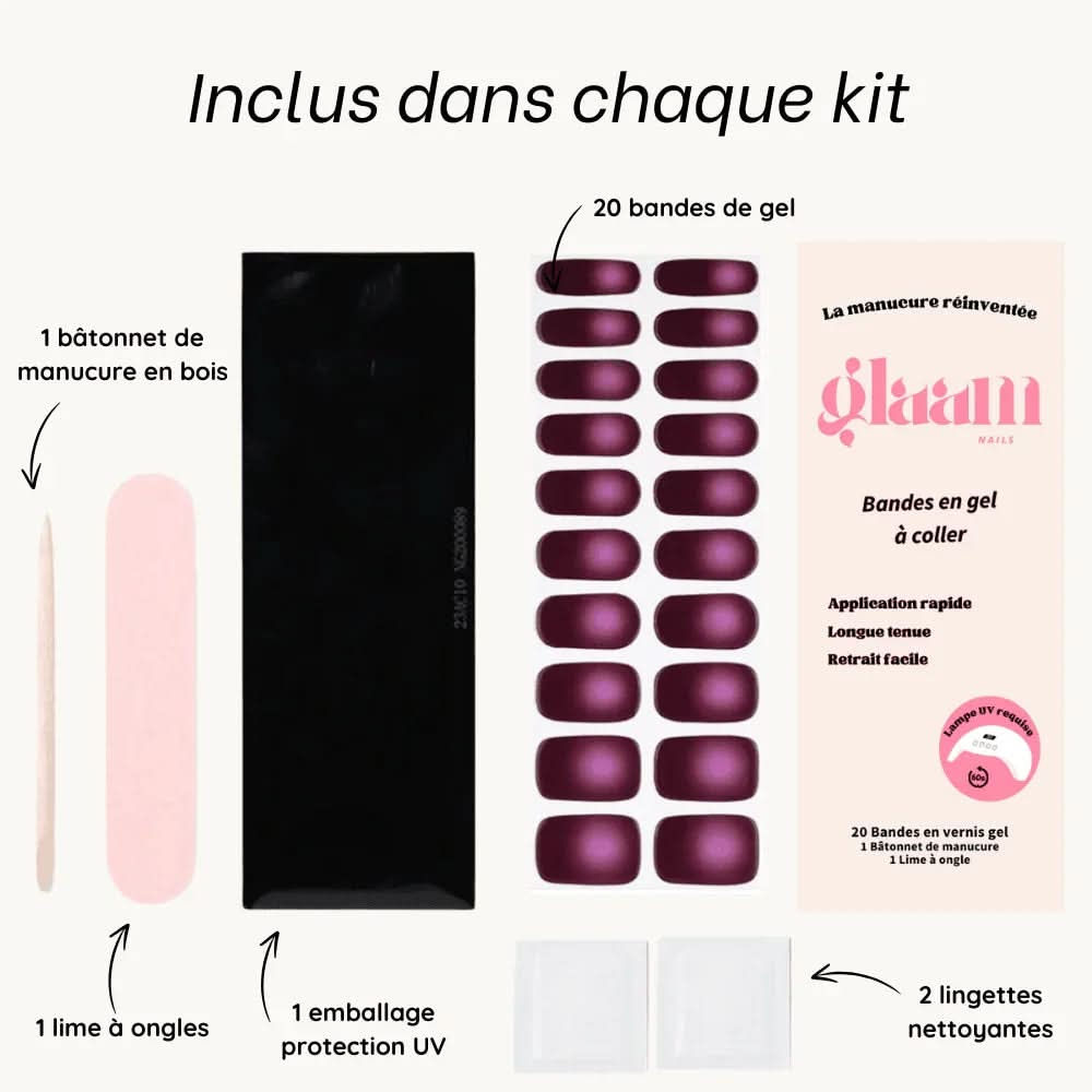 bande en gel violet airbrush