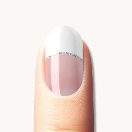 autocollant ongle gel uv french manucure paillete