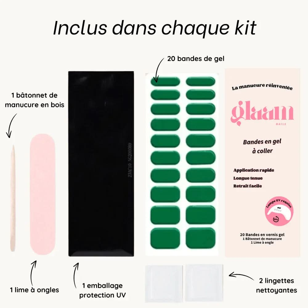 ongles stickers vert