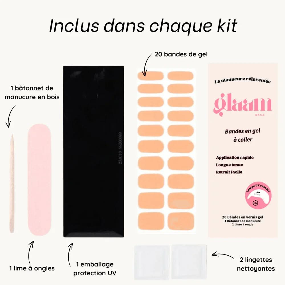 autocollant gel UV orange clair
