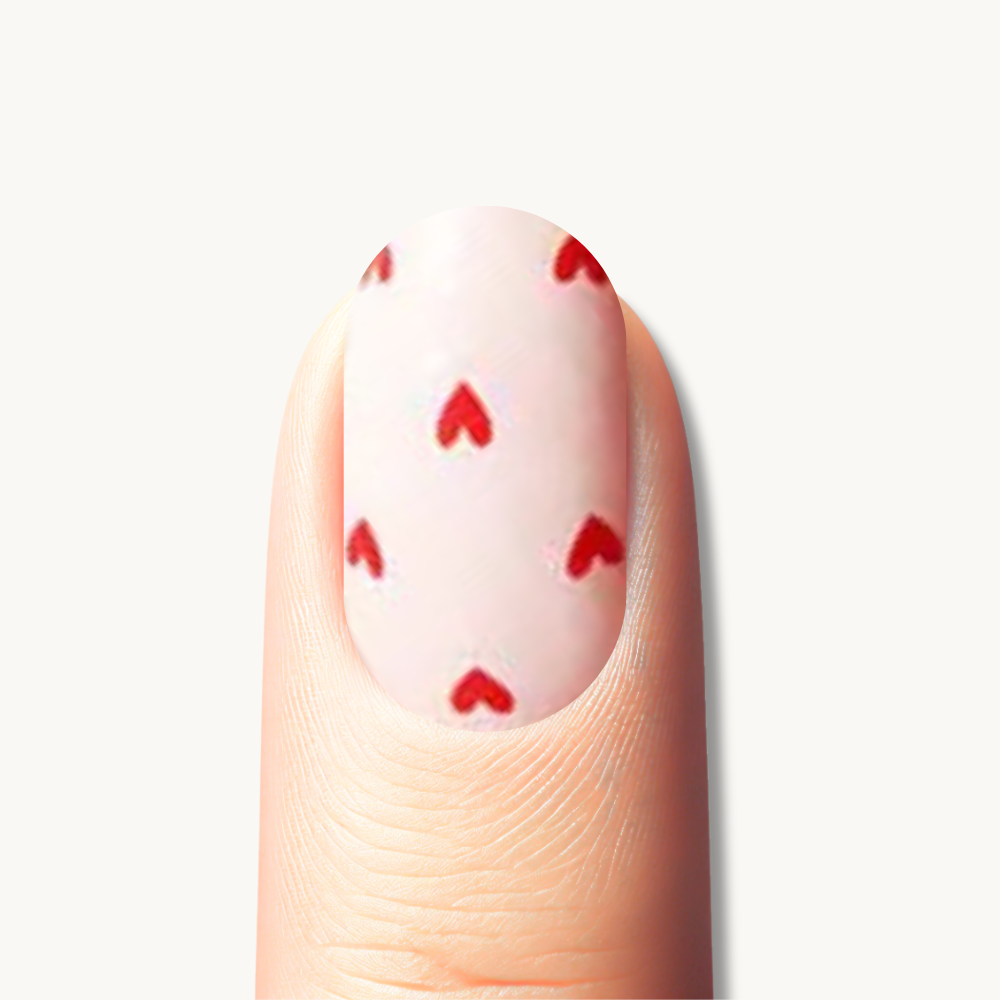 sticker ongle gel coeur
