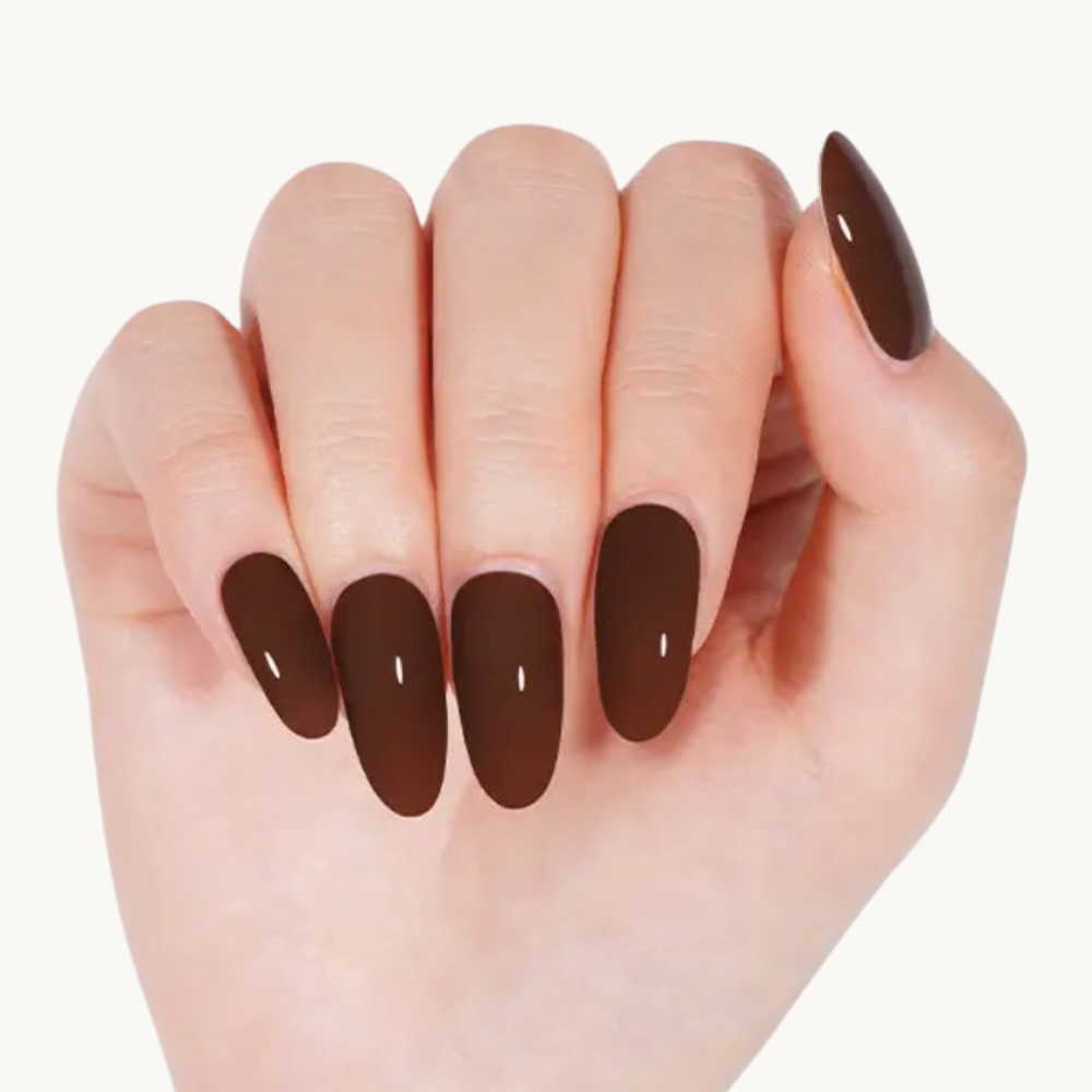 manucure gel marron