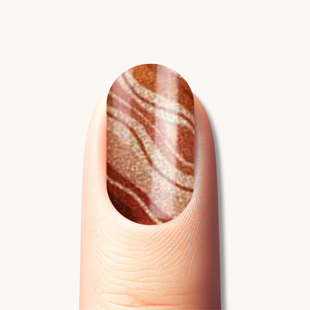 autocollant ongle gel uv marron