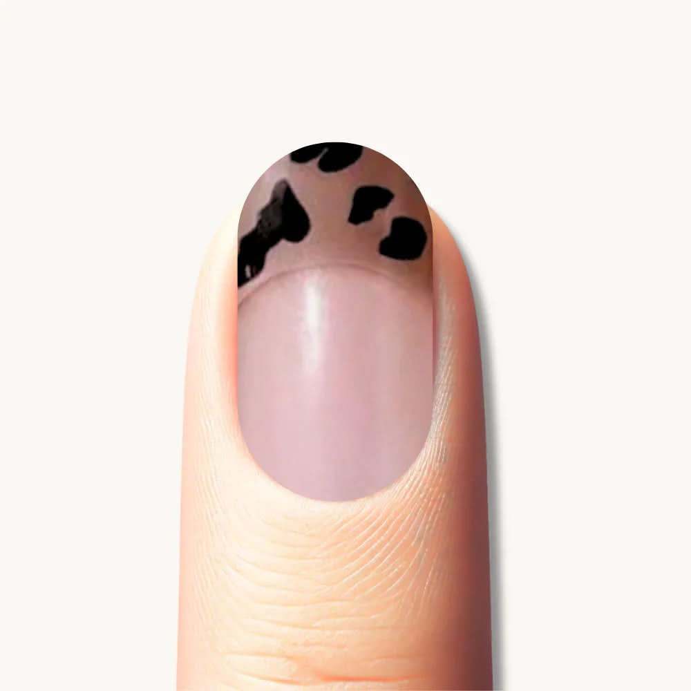 autocollant ongle gel uv french léopard