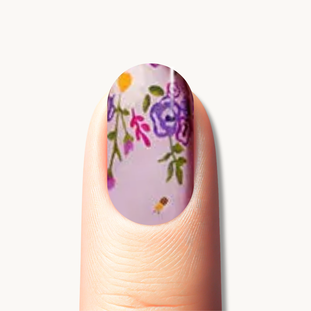 manucure gel fleur