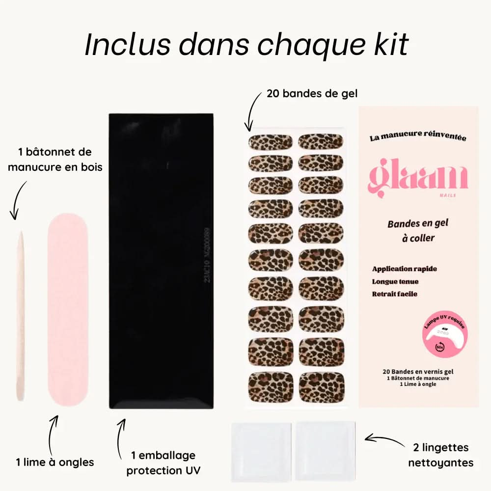 autocollant gel UV léopard