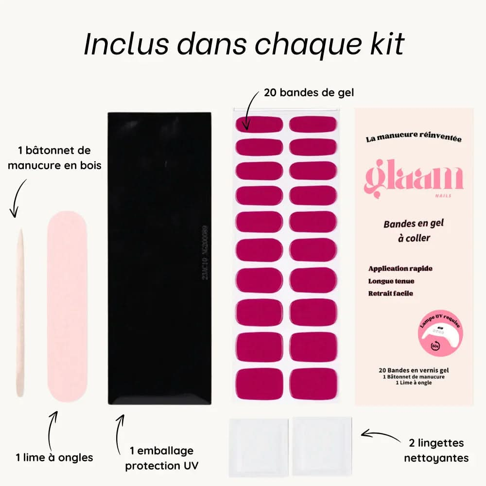stickers pour ongles rose fuchsia