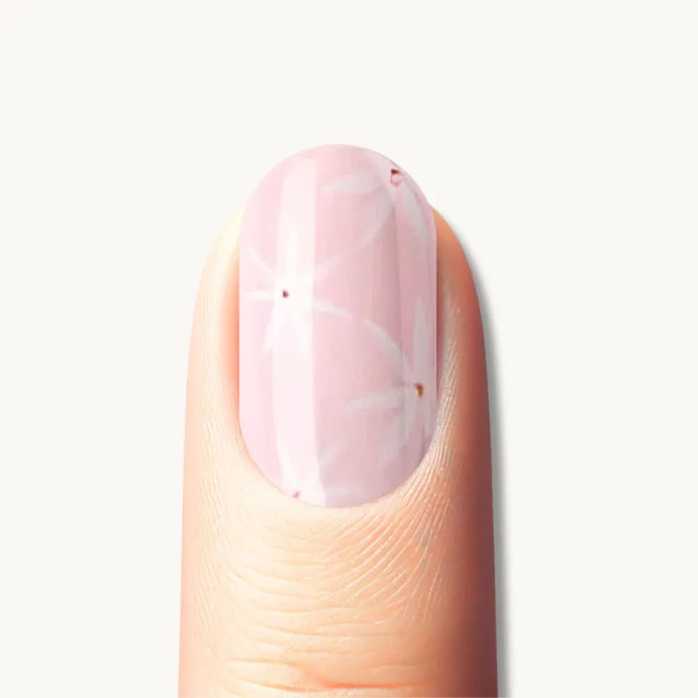 autocollant ongle gel uv fleurie