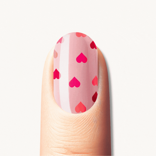 Autocollant ongle coeur