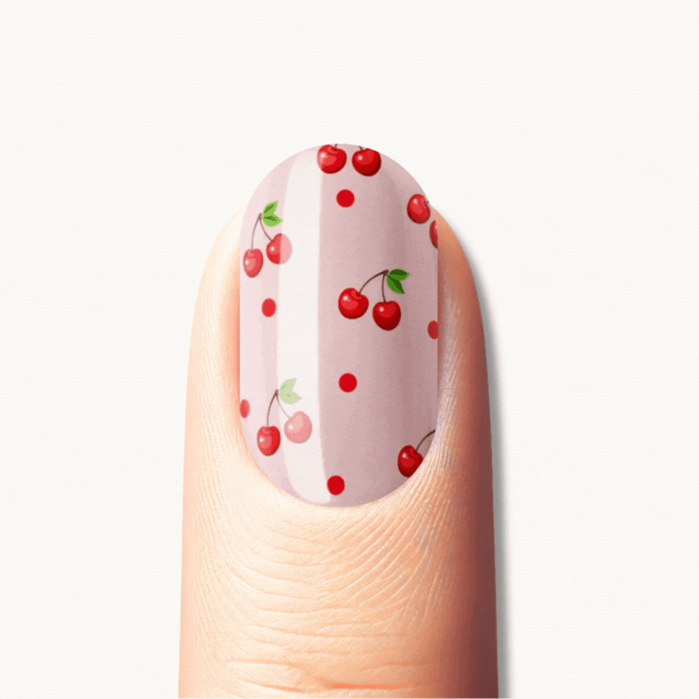 manucure gel cerise