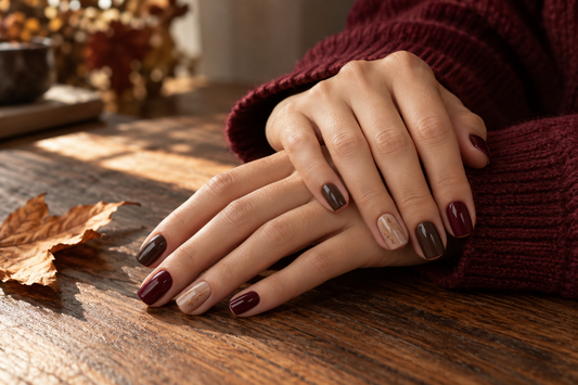 Idées ongles automne 2026 : manucure chocolat, bordeaux et nude