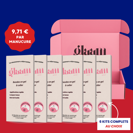 PACK OF 6 GLAAM NAILS