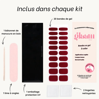 stickers en gel rouge foncé