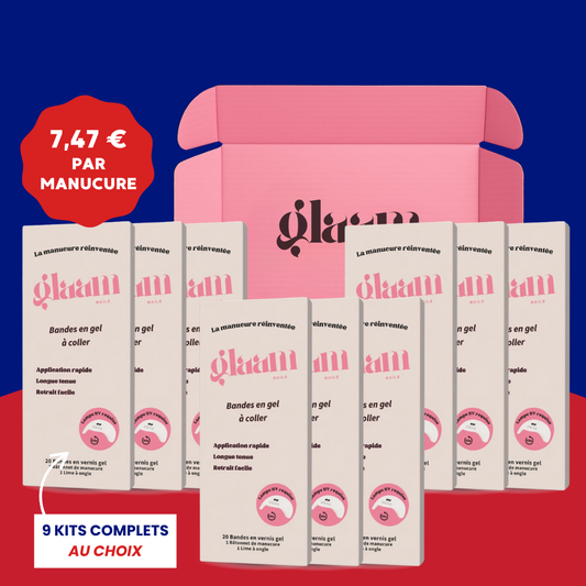 PACK OF 9 GLAAM NAILS