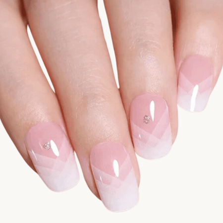 autocollants pour ongles en gel UV french manucure rose