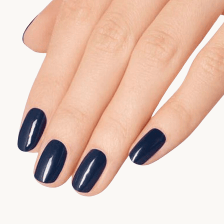 ongles en gel bleu nuit