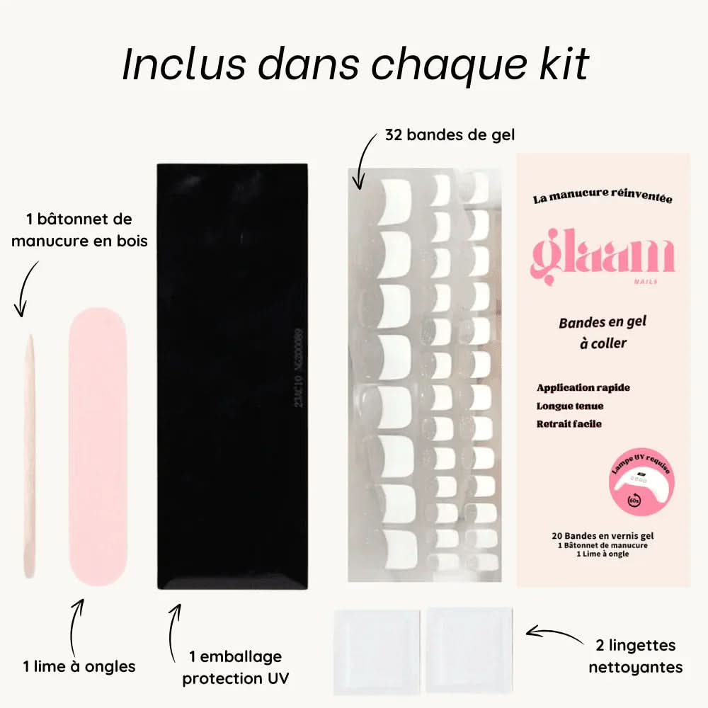 stickers gel french blanche