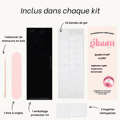 Autocollant Vernis gel blanc