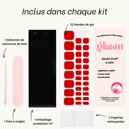 stickers en gel rouge