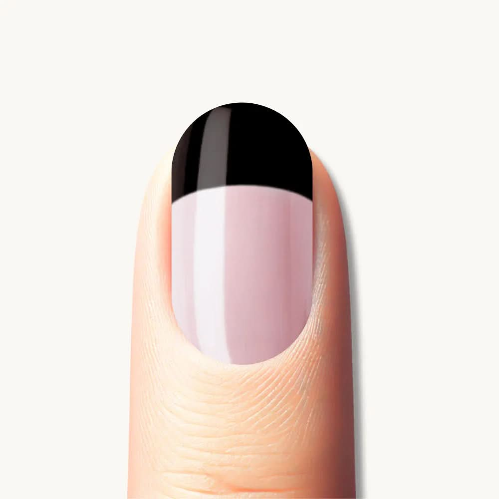 autocollant ongle gel uv french noire