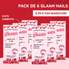 PACK DE 6 GLAAM NAILS