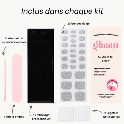 autocollant gel uv pied