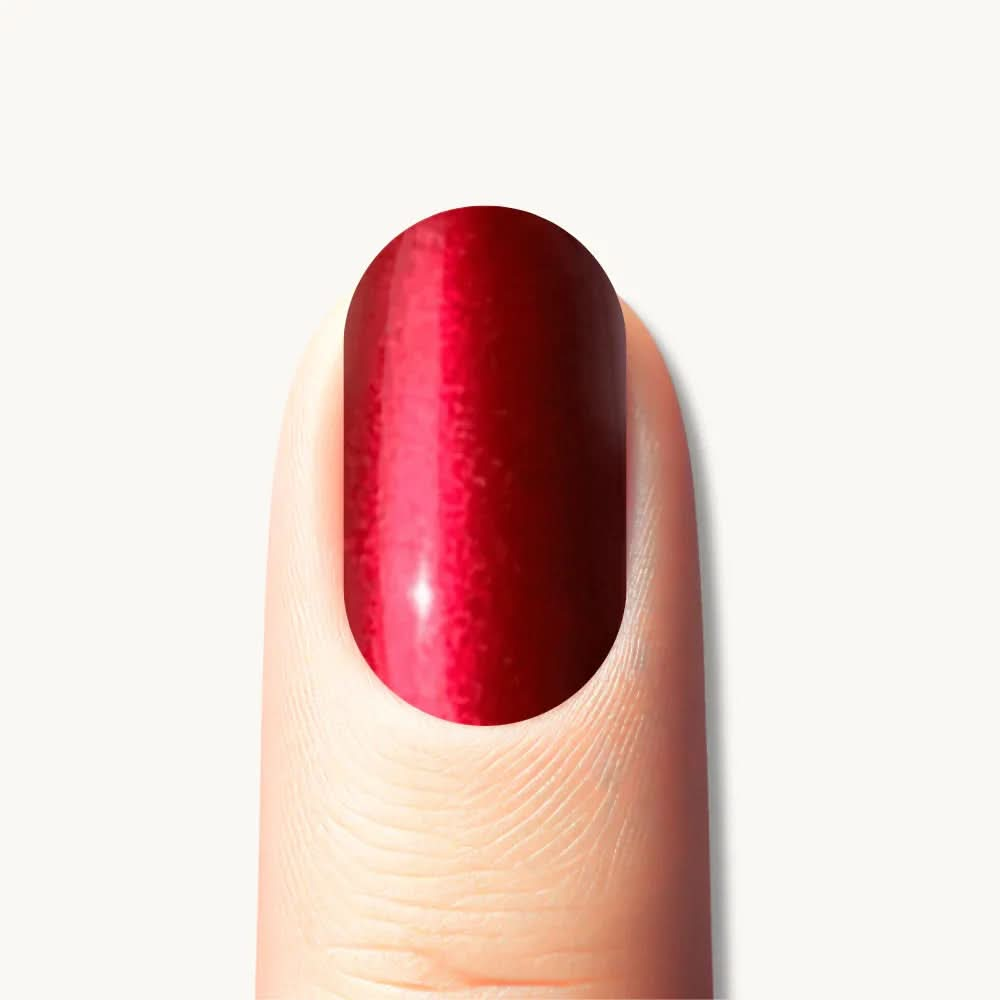 autocollant ongle gel uv rouge chrome