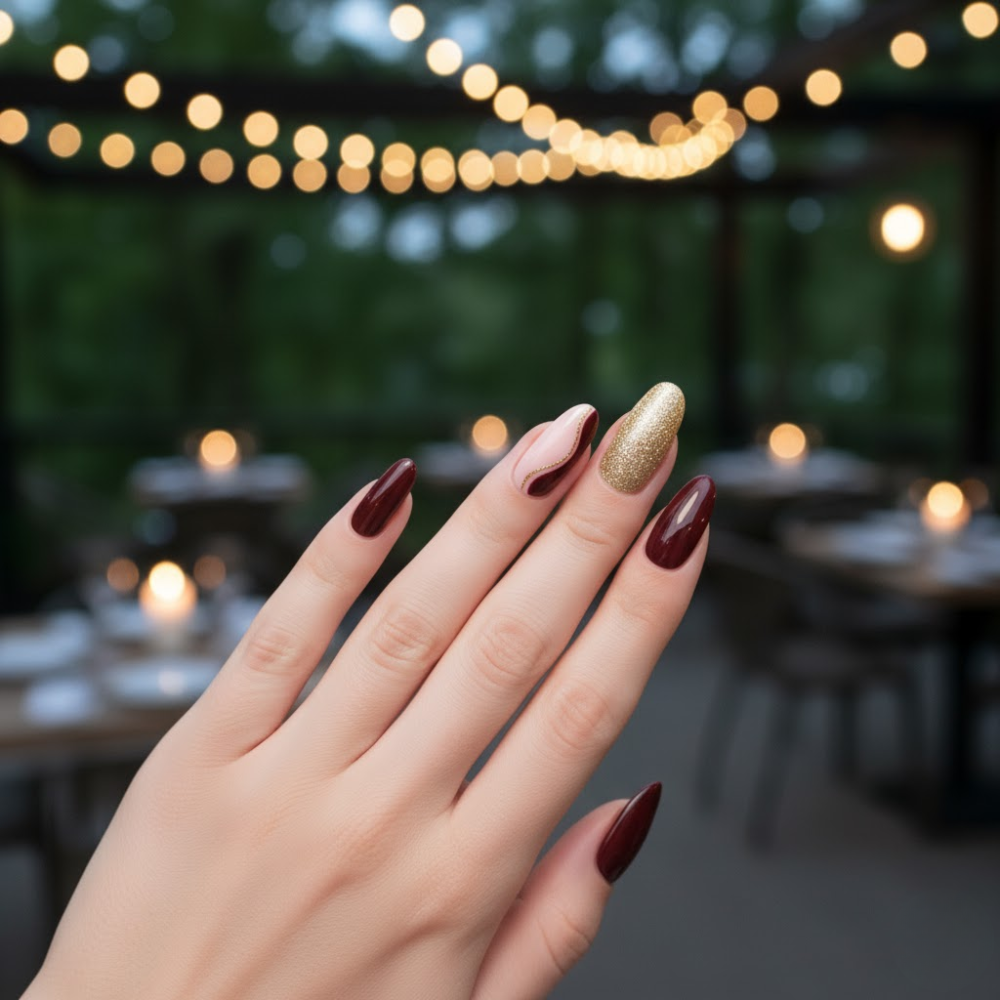 Bandes de gel UV du modèle OLIVIA à poser chez soi – Glaam Nails