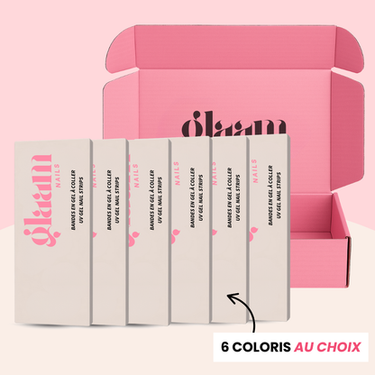 PAQUETE DE 6 UÑAS GLAM