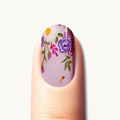 manucure gel fleur