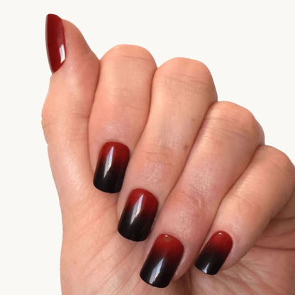 stickers ongles gel uv babyboomer rouge noir