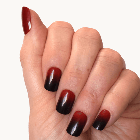 stickers ongles gel uv babyboomer rouge noir