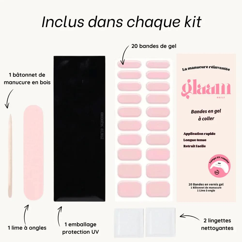 stickers en gel rose clair