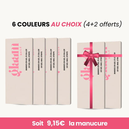 PAQUETE DE 6 UÑAS GLAM