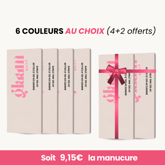 PACK OF 6 GLAAM NAILS
