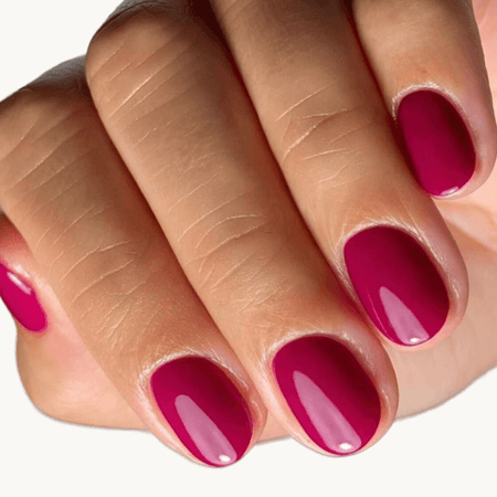 ongles en gel rose fuchsia