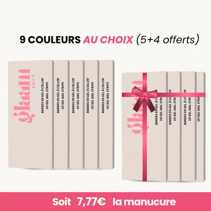 PAQUETE DE 9 UÑAS GLAM