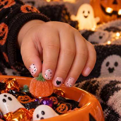 Sticker ongle enfant rose Halloween
