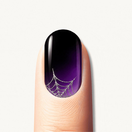 Autocollant ongles gel violet noir